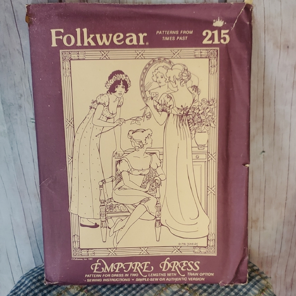 Folkwear Empire Dress Pattern # 215